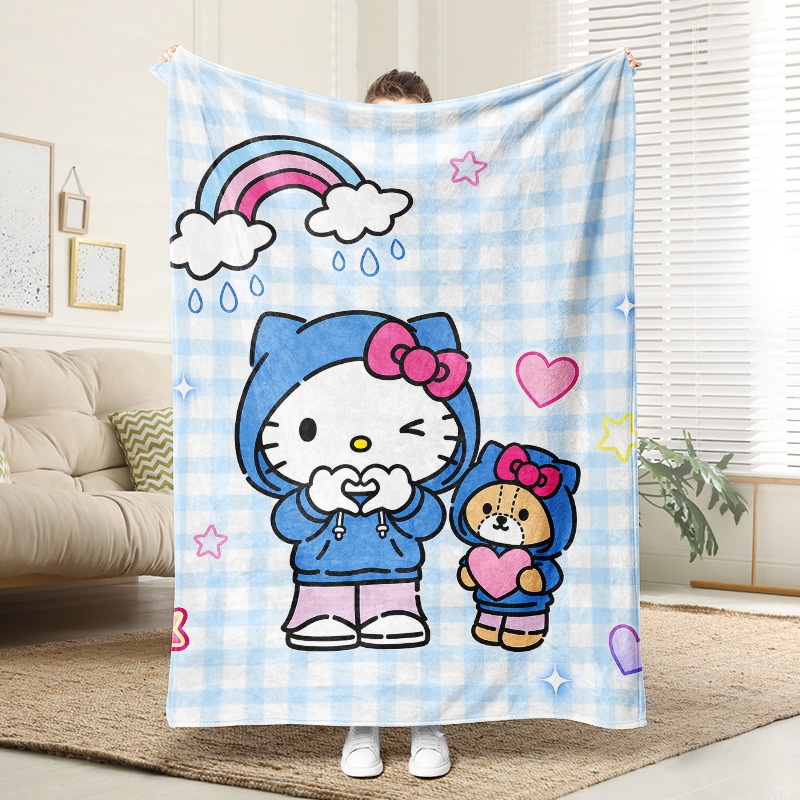 Christmas Throw Blanket - Couverture Sanrio Hello Kitty Bear en