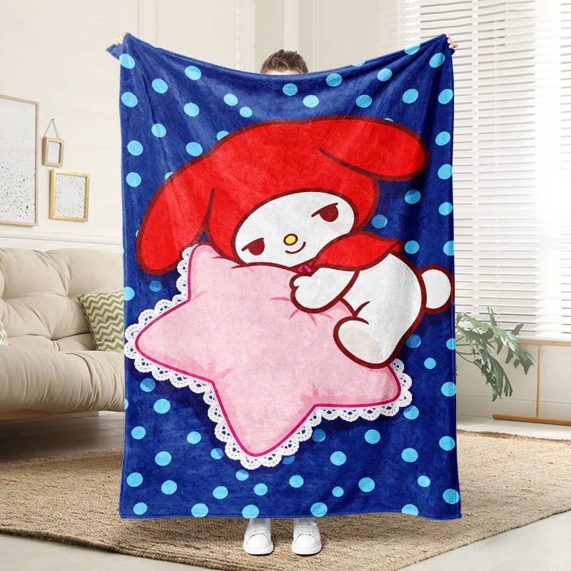 Christmas Throw Blanket - Couverture Sanrio My Melody Star Pillow,