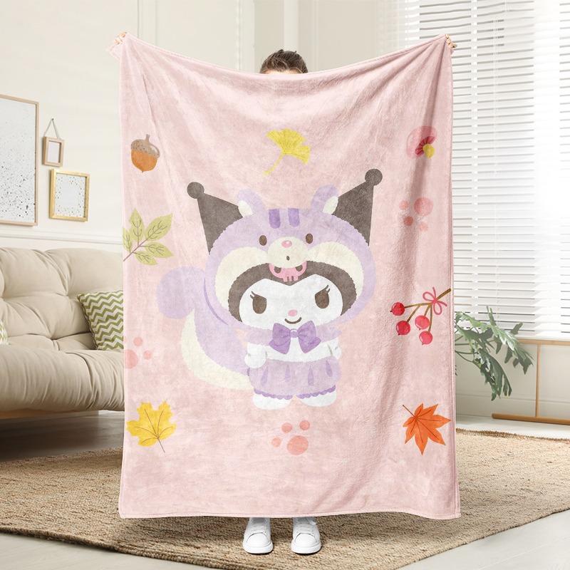 Christmas Throw Blanket - Couverture Sanrio douillette en polaire rose