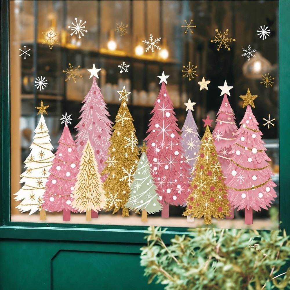 Snowflake Window Decal - Autocollants statiques de Noël en PVC
