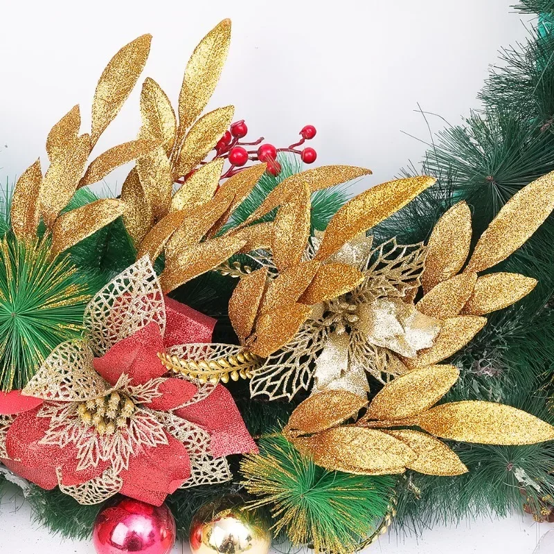 10PCS Tige de feuille artifici - Christmas Wreath Fake avis et prix