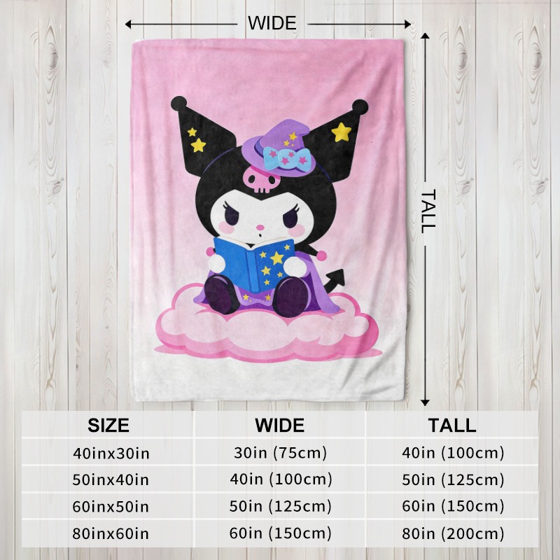 Couverture Sanrio Kuromi Sorci - Christmas Throw Blanket avis et prix
