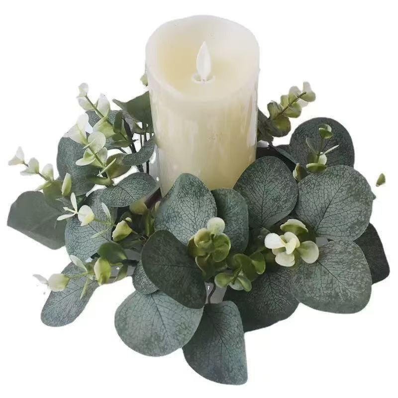 Couronne d'eucalyptus bougeoir - Christmas Wreath Fake avis et prix