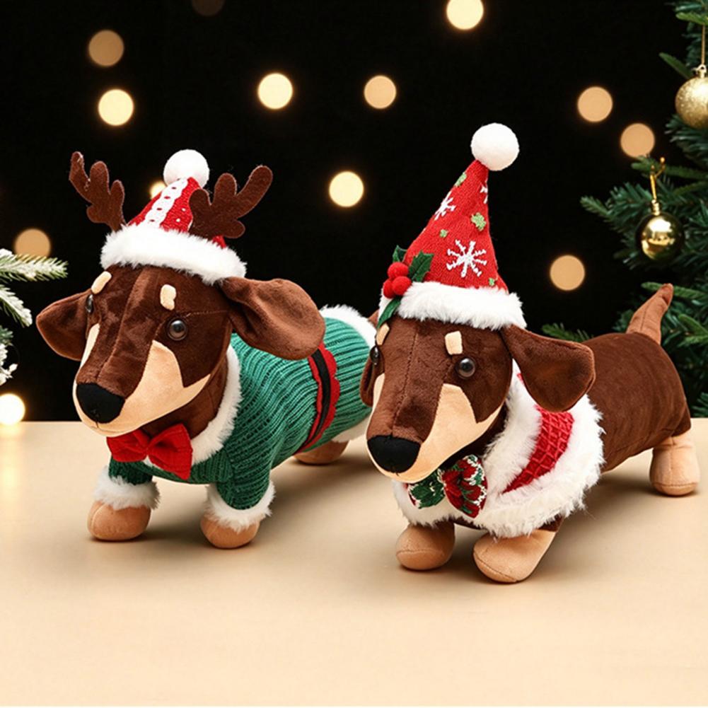 Peluche de Noël Teckel, Décora - Santa Hat Plush avis et prix