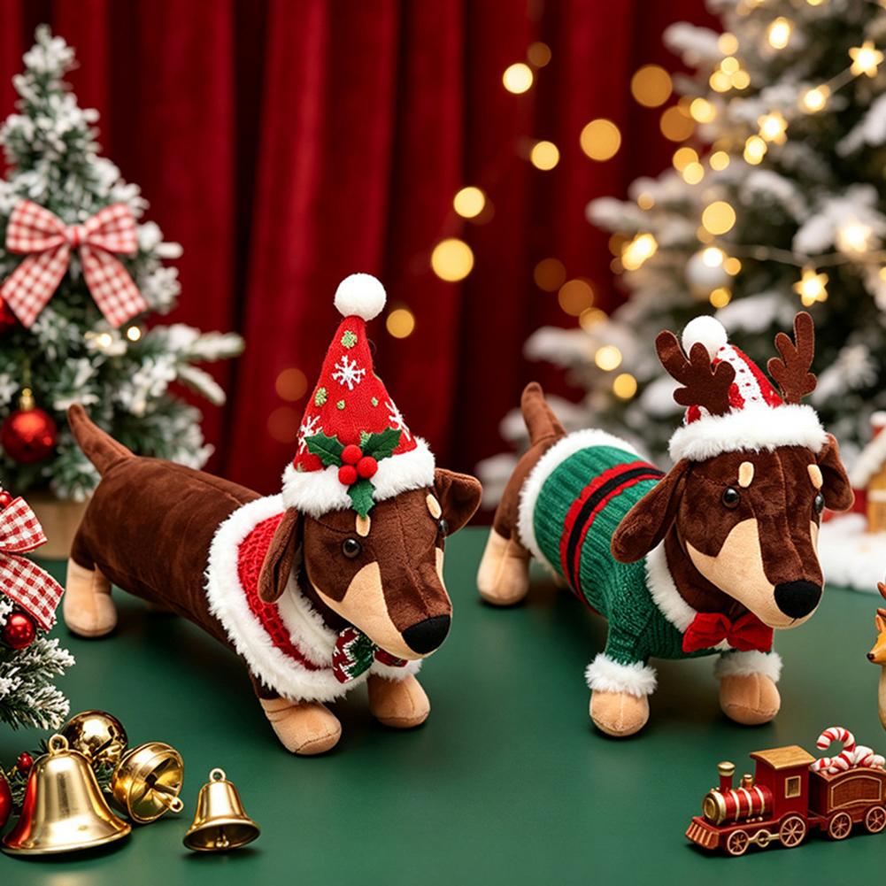 Peluche de Noël Teckel, Décora - Santa Hat Plush avis et prix
